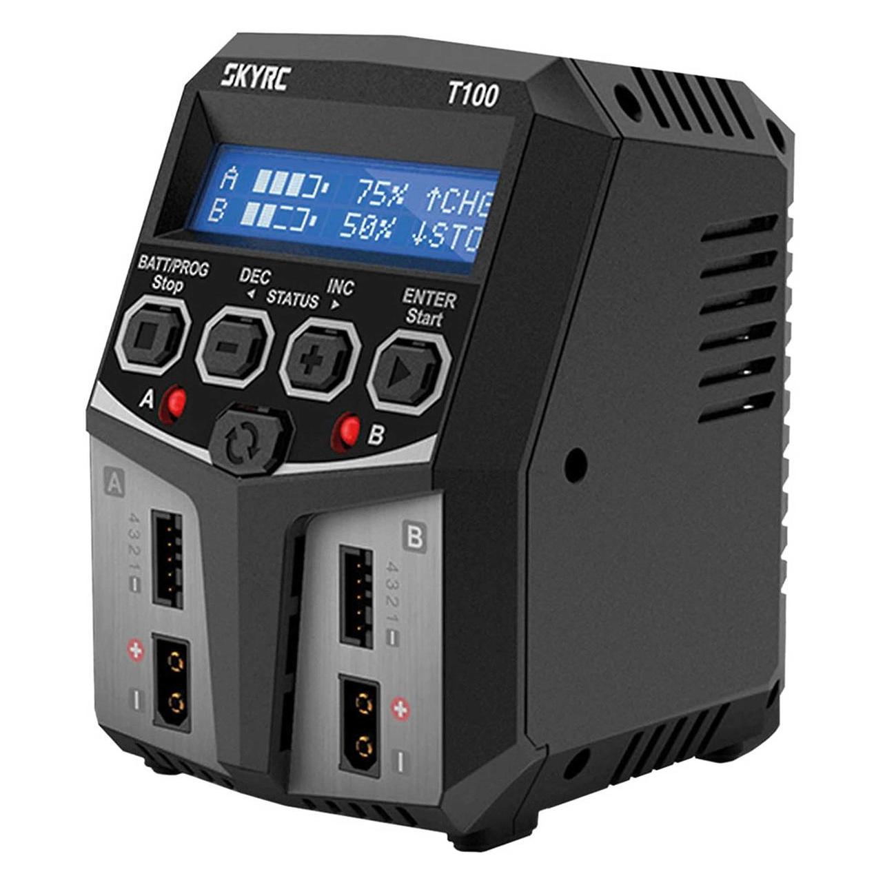 SkyRC Dual-Ladegerät T100 (100 W, 2 Ports) (SK100162)