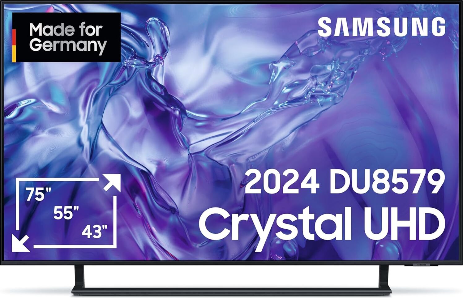 Samsung 65" Crystal UHD 4K DU8579 Tizen OS Smart TV (2024), 165,1 cm (65"), 3840 x 2160 Pixel, Kristall, Smart-TV, WLAN, Titan