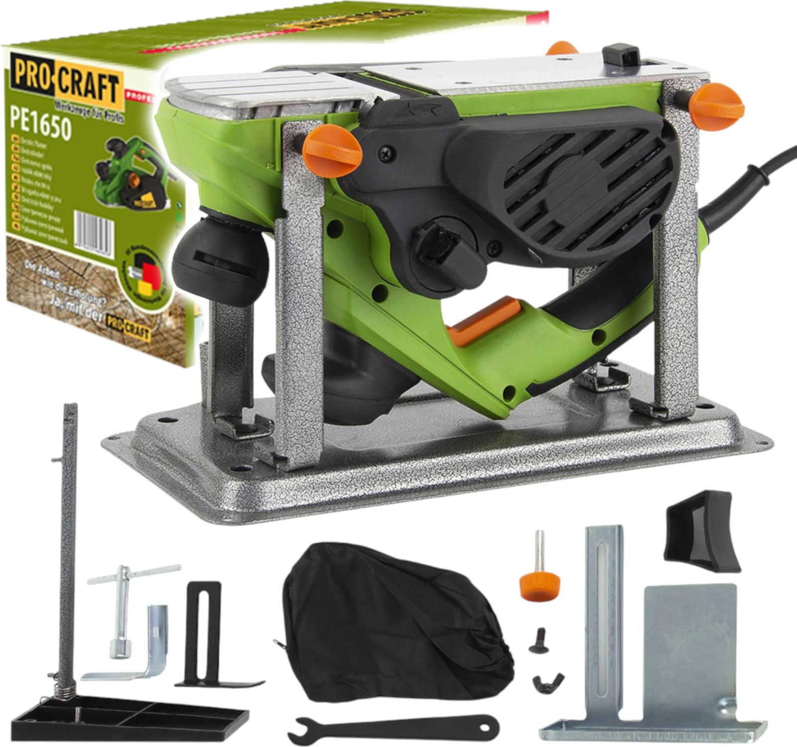 Procraft PE1650 elektrische schaafmachine 850 watt met 82 mm schaafbreedte