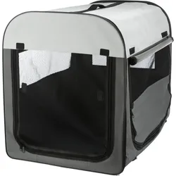 TRIXIE Hundebox Basic, M: 55 × 65 × 80 cm, dunkelgrau/hellgrau