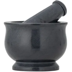 Bloomingville Mörser mit Stössel Aprilla 10 cm, Speckstein, Mörser, Grau