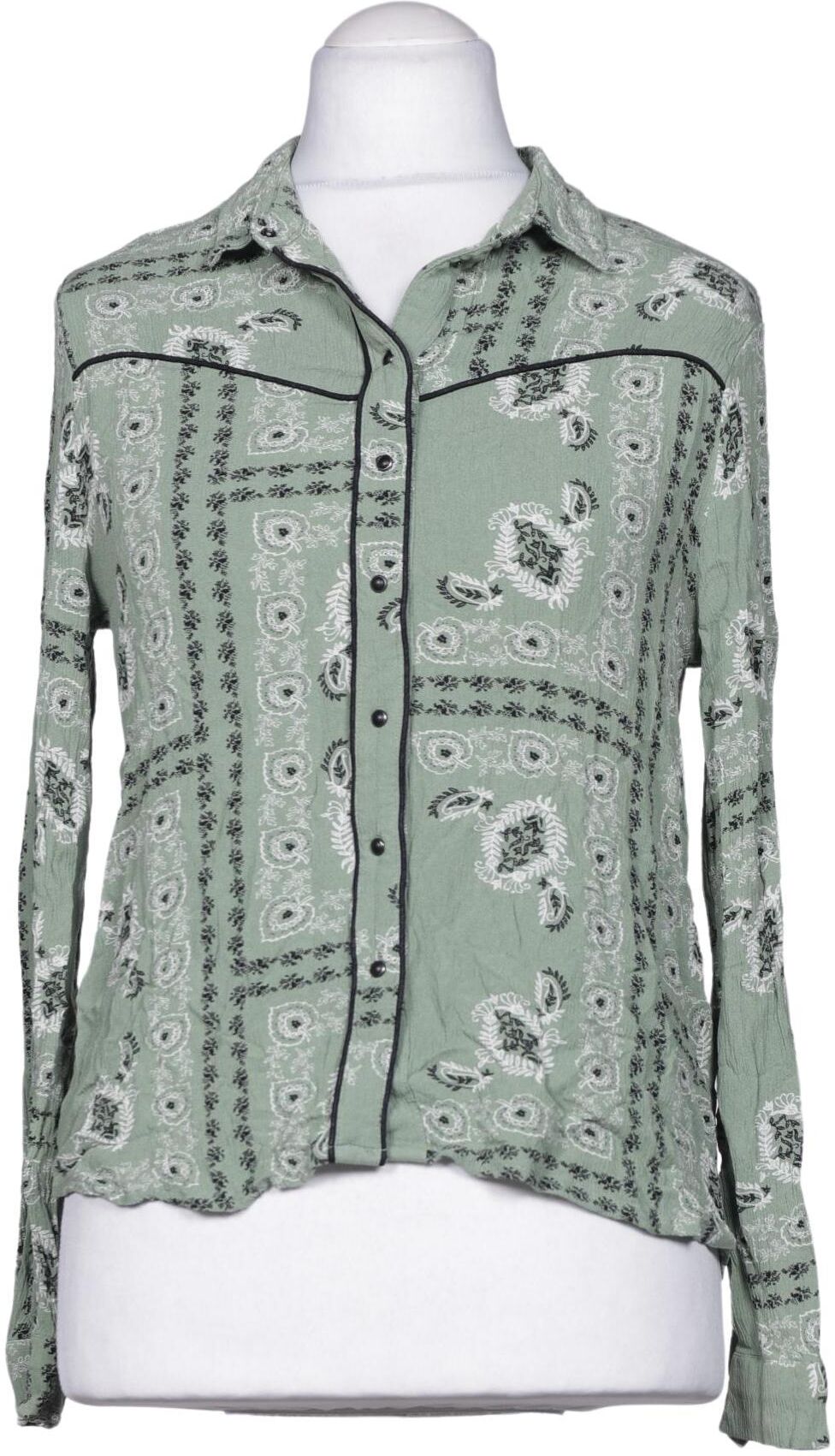 Stradivarius Damen Bluse, Grün, Gr. L, Viskose - Second Hand