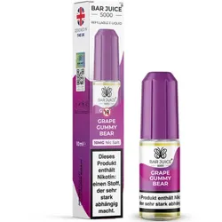 Bar Juice 5000 Grape Gummy Bear NicSalt Liquid 10ml / 10mg
