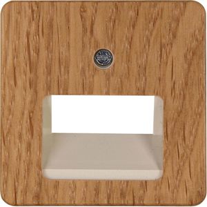 Kopp Zentralplatte Milano, 349530181, für TAE,- UAE- und USB-Dosen, Eiche Echtholz