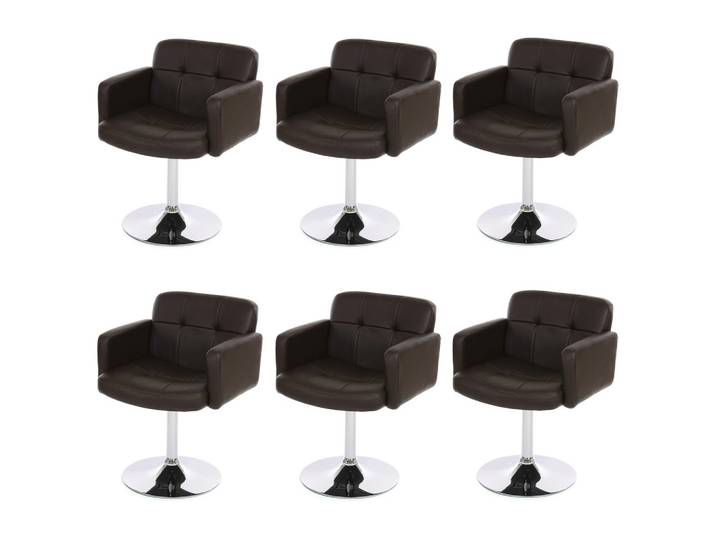 ESSZIMMERSTUHL Braun 6er-Set