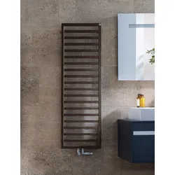 Zehnder Design-Heizkörper Quaro Mixbetrieb, 1433x30x450 mm, Dark Brown