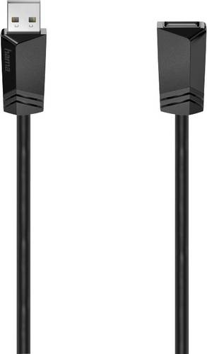 Hama USB-Kabel USB 2.0 USB-A Buchse, USB-A Stecker 5.00m Schwarz 00200621