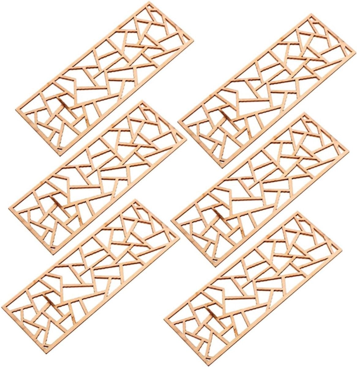Miniatuur Scherm Model Poppenhuis Accessoires DIY Decoratie Onbewerkt Hout Beige - 11,2 cm