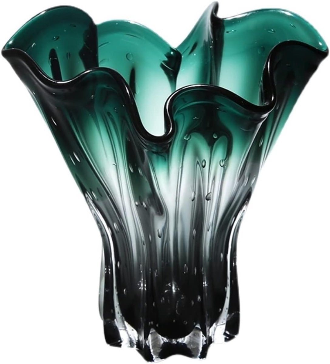 Multicolor Gekleurde Glasvaas met Verdikte Bodem voor Bloemdecoratie