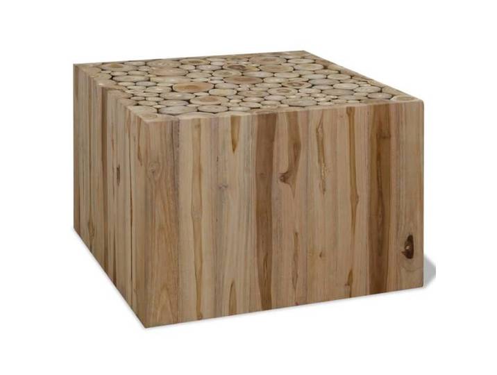 Table de Salon - Design Classique - Teck authentique 50x50x35 cm - MEUBLE190813