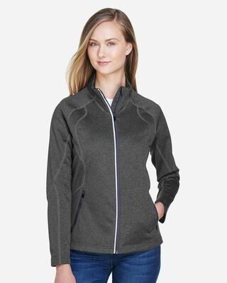 North End 78174 Women's Gravity Performance Fleece Jacket in Carbon Heather size Large   Polyester