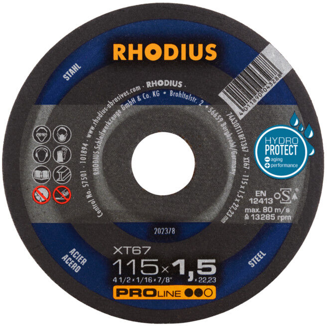 Disque de tronçonnage extra-fin Rhodius XT67 (202378)