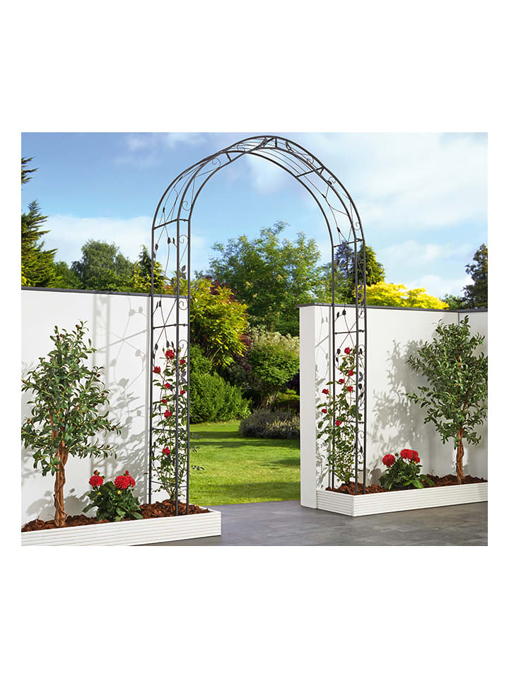 Garden Pleasure Rosenbogen "Mira" in Anthrazit - (B)145 x (H)260 x (T)38 cm - onesize