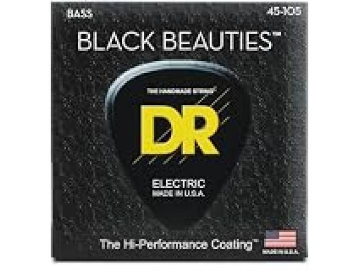 DR Strings BEAUTIES 45-105 Jeu de Cordes pour Guitare Basse Noir