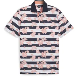 PUMA Pique Garden Poloshirt Herren 01 - deep navy/melon punch L