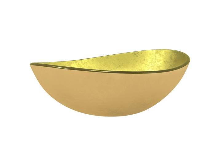 vidaXL Lavabo en verre trempé 54\,5x35x15\,5 cm Golden