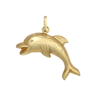 Kettenanhänger JOBO "Anhänger Delfin", gold (gelbgold 333), Schmuckanhänger, Damen, Gelbgold 333, Kettenanhänger, 333 Gold