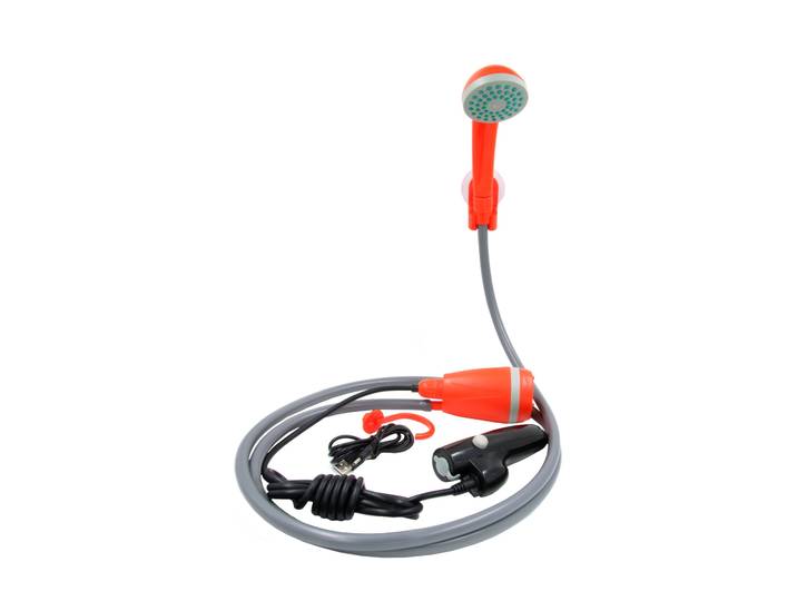 Campingdusche mit Tauchpumpe orange