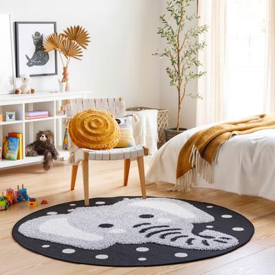 Livabliss Kyra Baby Animals Outdoor Safe Round Area Rug