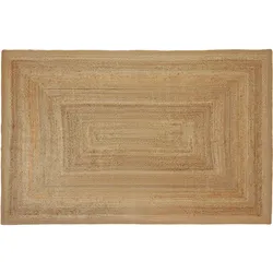 tectake Handgewebter Teppich Glim aus Jute, Boho-Stil - 200 x 290 cm braun