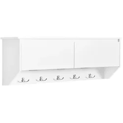 SoBuy Wandgarderobe mit 1 Ablage Weiß 80x20x30cm Modern
