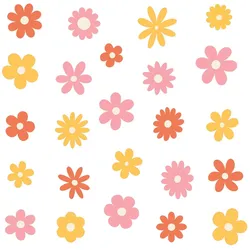 WANDAUFKLEBER 130x182cm - Dekorative Blumen