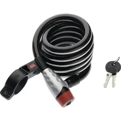 BURG-WÄCHTER Zweiradschloss 1650 180 Reflex L.180 cm Seil-D.15mm schwarz STA - 1650 180 REFLEX