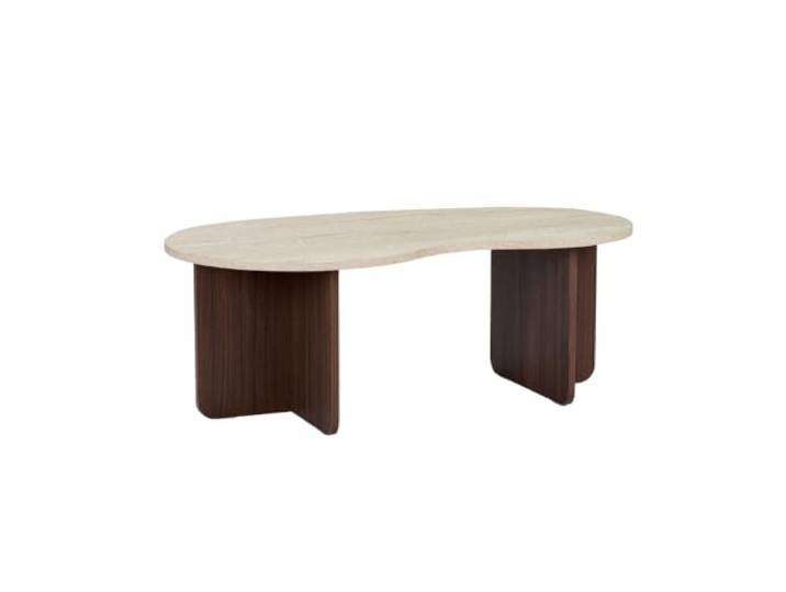 Calicosy Couchtisch mit Platte, organisch, L 110 cm – Moss