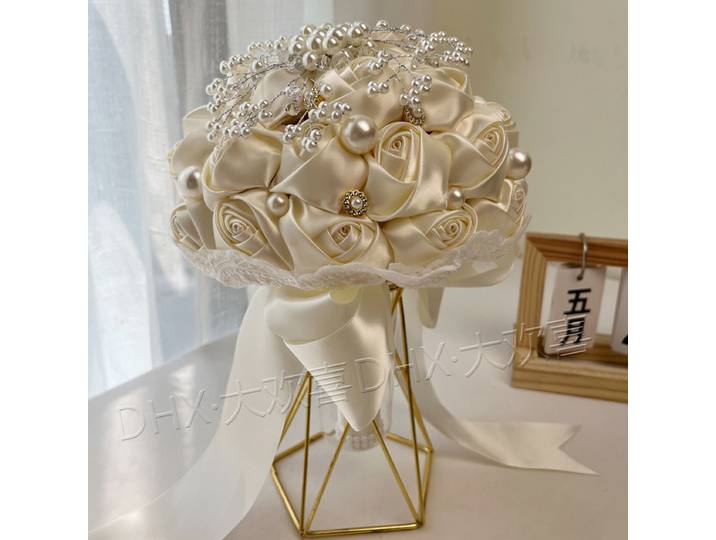 Bouquet de mariage haut de gamme, cadeau pour la mariée, fleur simulée, accessoires de photographie de mariage, certificat photo