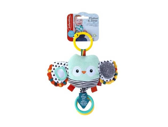 INFANTINO Flutter & Jitter Kuschelfreund, Mehrfarbig