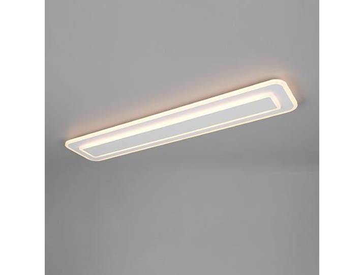 TRIO-Leuchten : Plafonnier LED RIVA\, dimensions 90x4\,70x20 cm\, couleur blanche