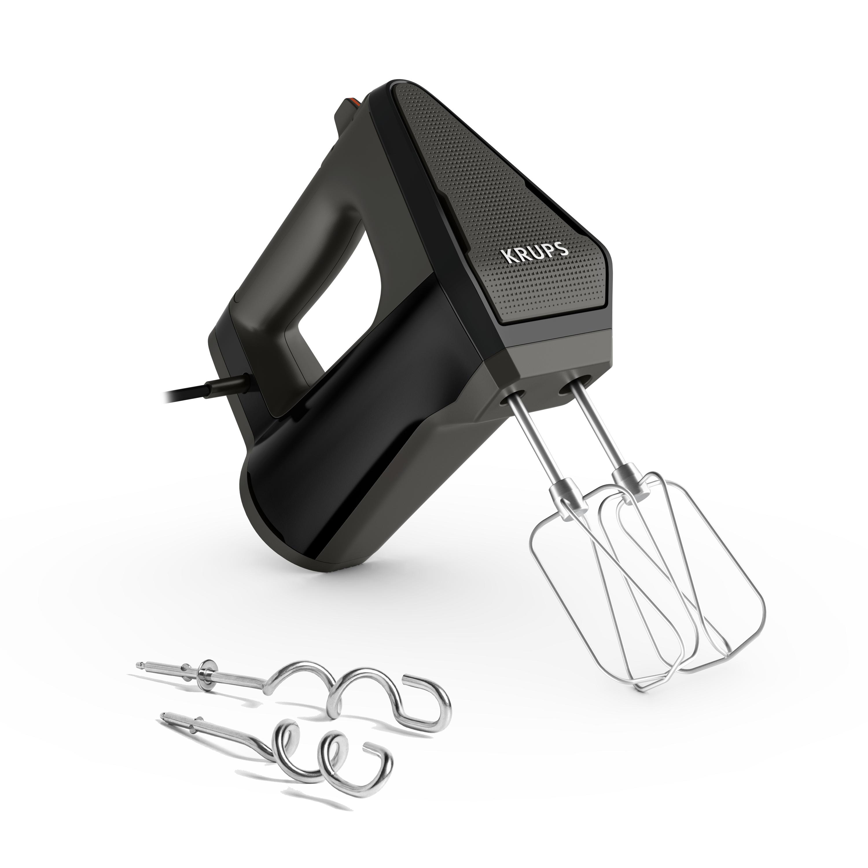 Krups GN6028 3Mix 6000 Handmixer 600 Watt schwarz