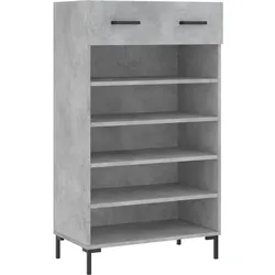 vidaXL Schuhschrank Betongrau 60x35x105 cm Holzwerkstoff