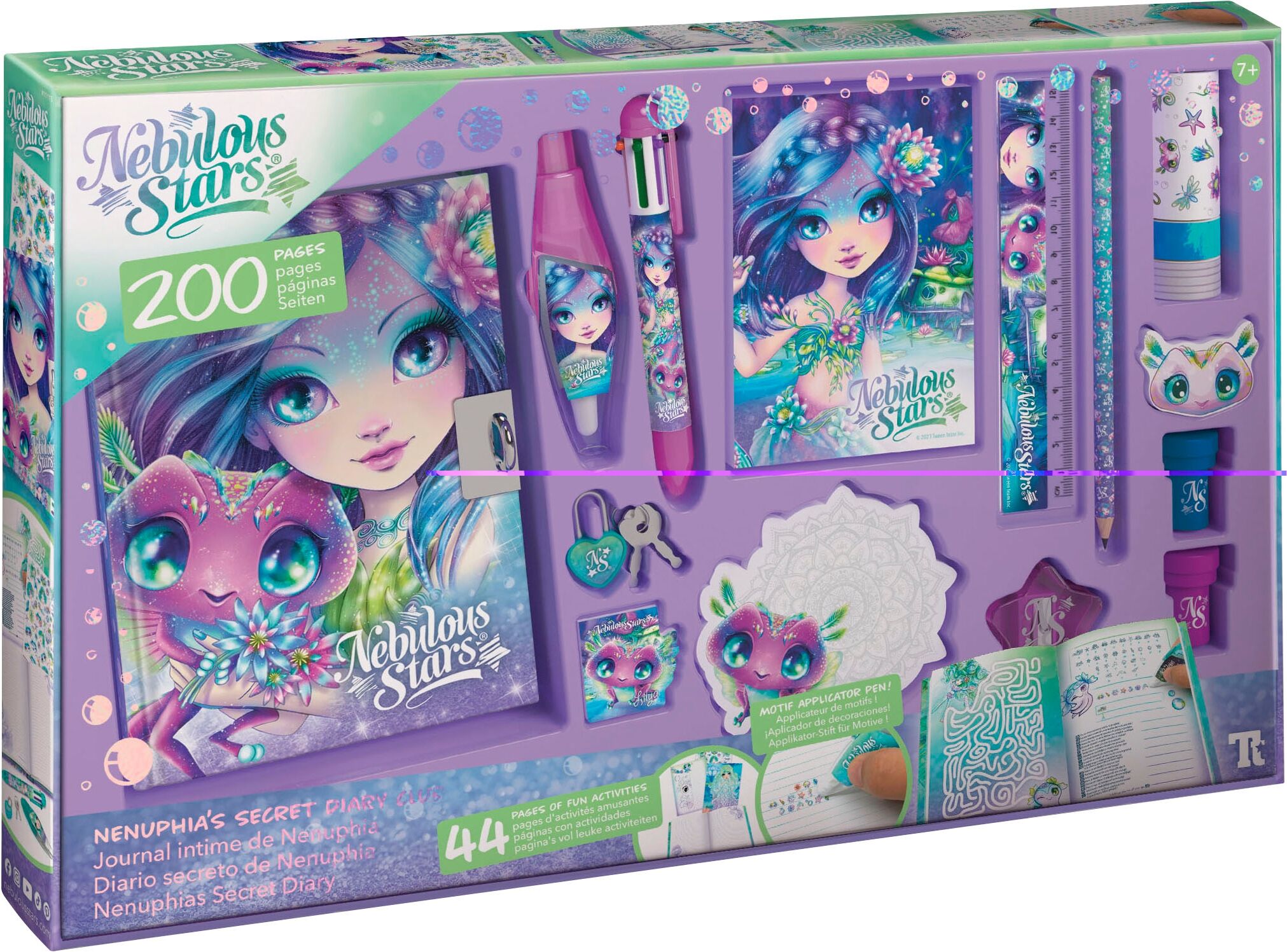 Kreativset NEBULOUS STARS "Geheimes Tagebuch-Set Deluxe", bunt, Kreativsets, Kinder, Kunststoff, Kreativset, Individuelle Gestaltung des Tagebuches