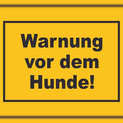HB-Druck Warnung vor dem Hunde Schild A5 (148x210mm)