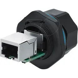 GC IC06-R102 - RJ45 Kupplung + PCB-Platine, RJ45 Buchse beidseitig, Bajonett