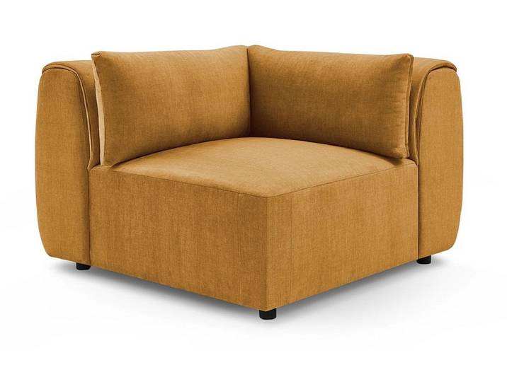 Ecke für modulare Sofas BOBOCHIC JEANNE Samt gelb