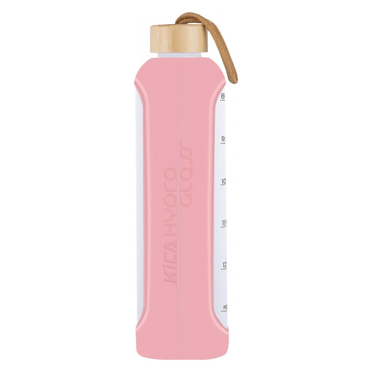Krups Butelka szklana KiCA Hydro Glass 1000 ml - różowa. (1 l) (OTHER)