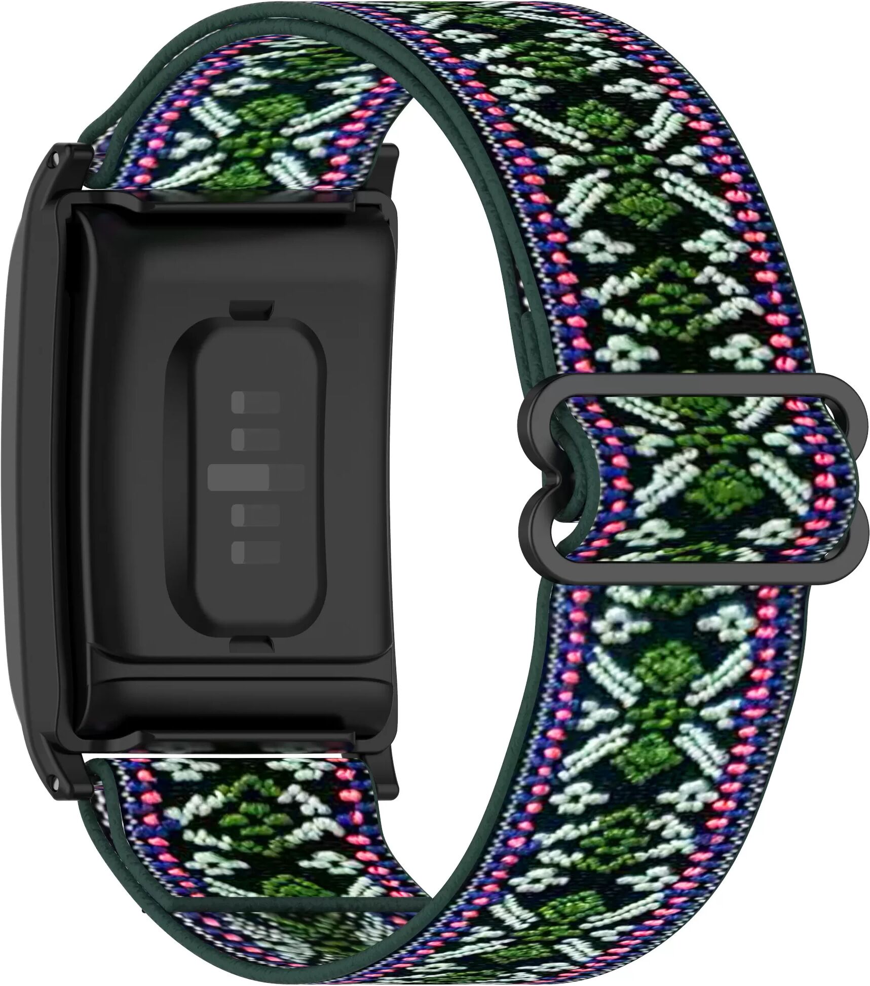 INF Bracelet Confortable en Nylon Élastique pour WHOOP 4.0 - Noir Vert