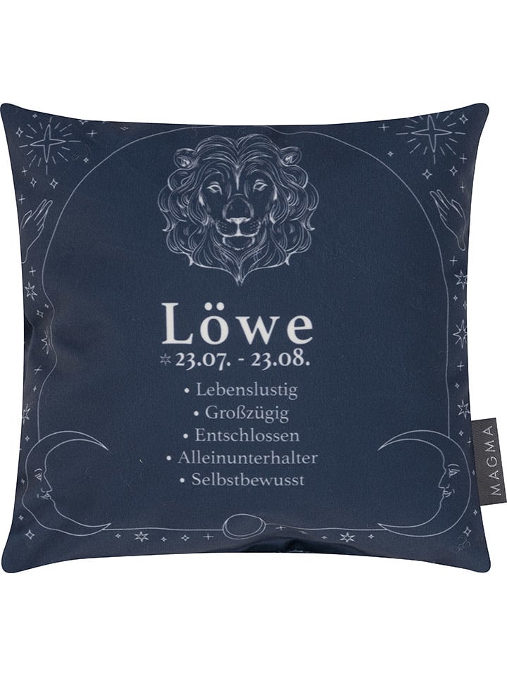 Magma Heimtex Kissen "Löwe" in Dunkelblau - (L)25 x (B)25 cm - onesize