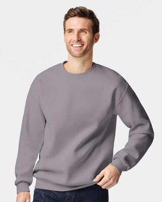 Gildan G190 Hammer Maxweight Crewneck Sweatshirt in Gravel size Small   75% us cotton, 25% recycled polyester