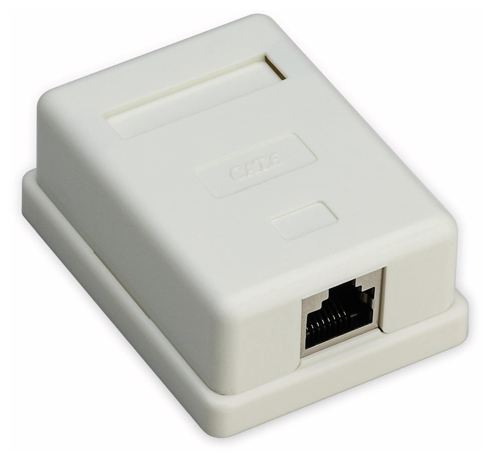 Goobay 77634 RJ45 aansluitdoos CAT 6 STP 1-poorts wit