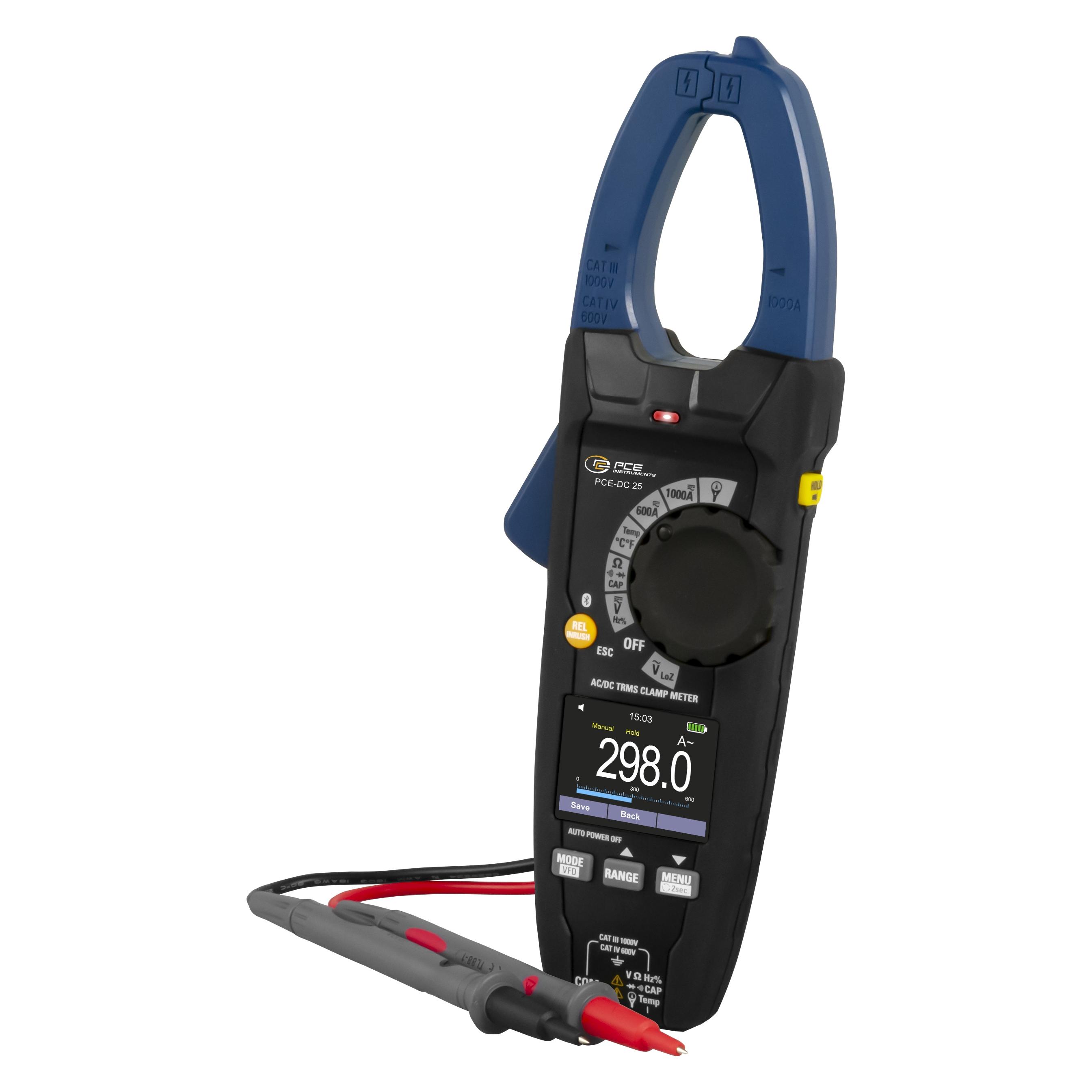 PCE Instruments Amperemeter (Zangenstrommesser) (PCE-DC 25)