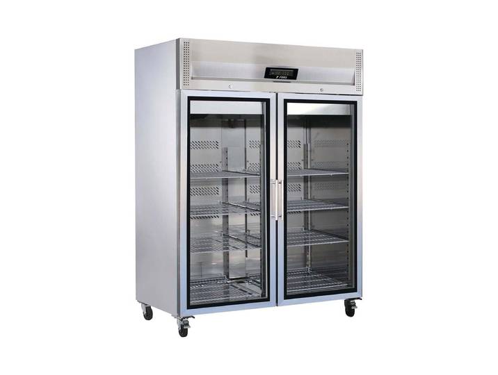 Fors GCV14000GES Doppeltür Gastronomie-Kühlschrank Edelstahl