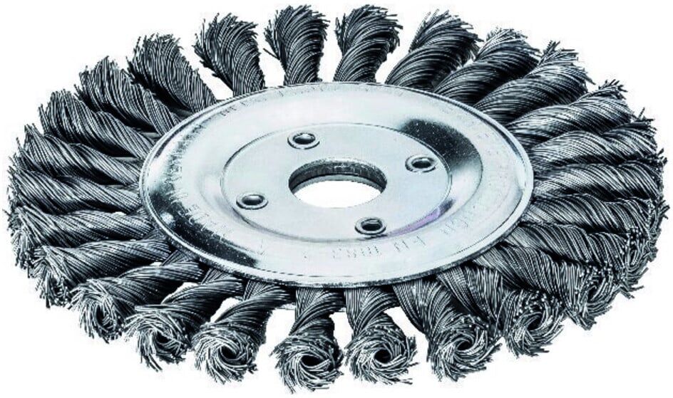 Lessmann Rundbürste Stahldraht 0,50 mm, Bürsten-⌀xBohrungs-⌀ / Gewinde: 115X22 mm (472211)