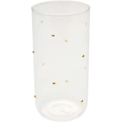 4er-Set KARE DESIGN Wasserglas Glam Dots 300 ml Glas Gold