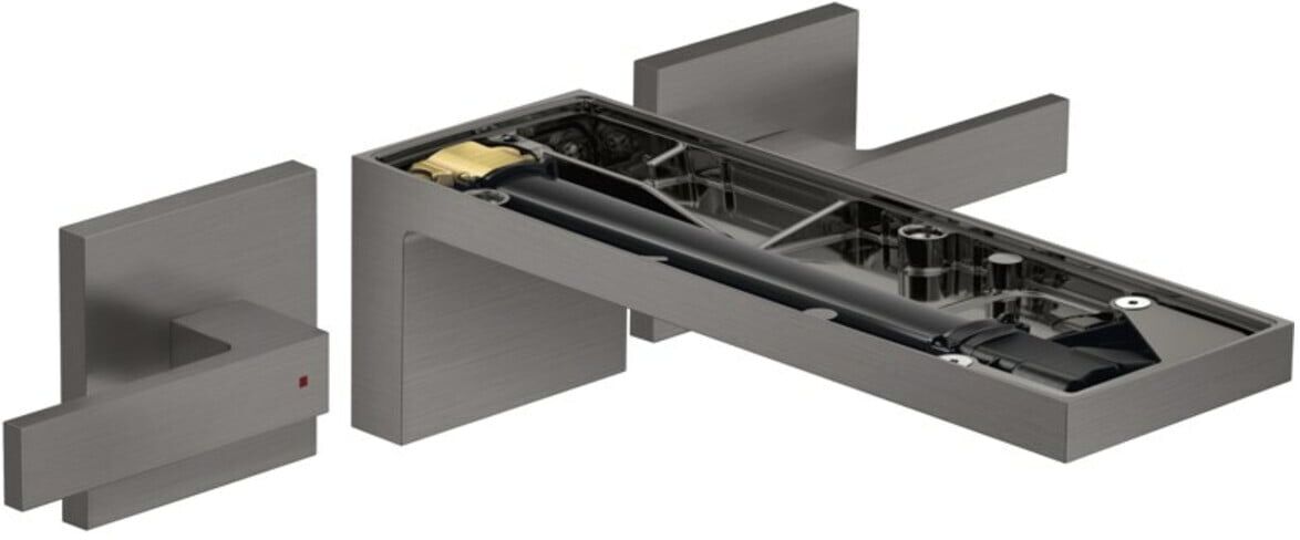 Hansgrohe Fertigset Axor MyEdition 3-Loch-Waschtischarmatur, Wd, o. Pl., brush. bla vc (47082340)