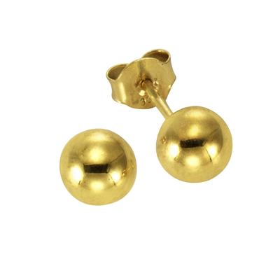Paar Ohrstecker VIVANCE "585 Gold Kugel 5mm", gelb, Ohrringe, Damen, one-size, Gold, Ohrstecker