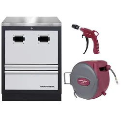 Kraftwerk, Werkbank Zubehör, Schrank Kabelaufroller+rostfreie Set (Metall)