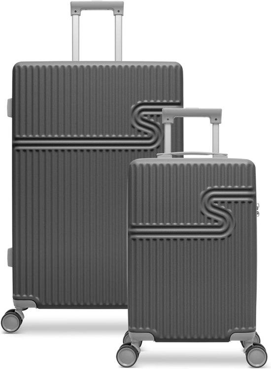 Koffer-Set, 2 Stück - Handgepäckkoffer, 28 Liter - Reisekoffer, 86 Liter - TSA-Schloss - stilvolles Koffer-Set, Glacier Lake